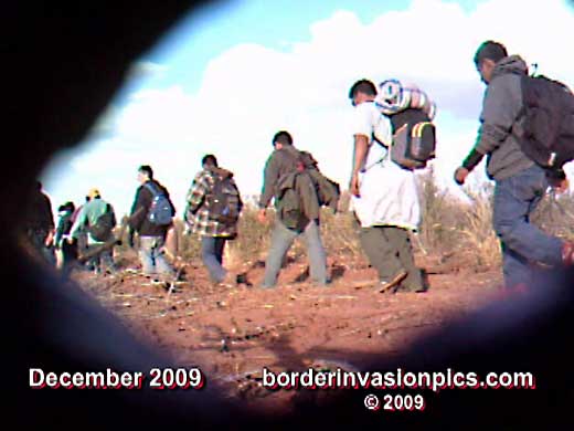 December, 2009 line of suspected border intruders
