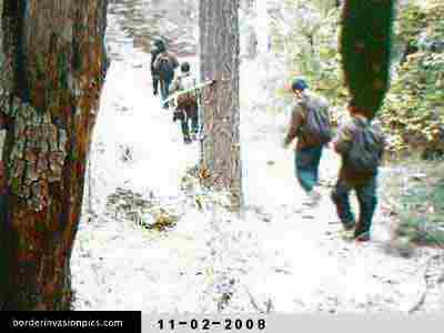 Illegal aliens on remote trail