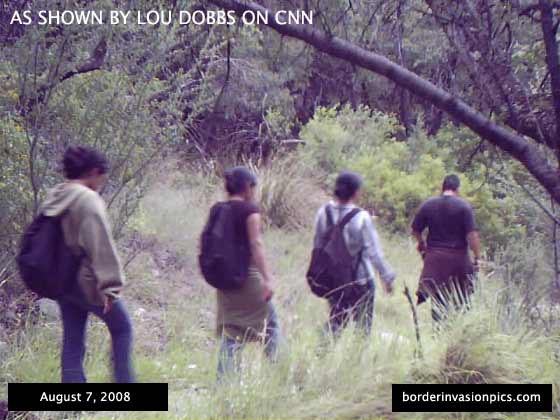 August, 2008 photo of of suspected border intruders